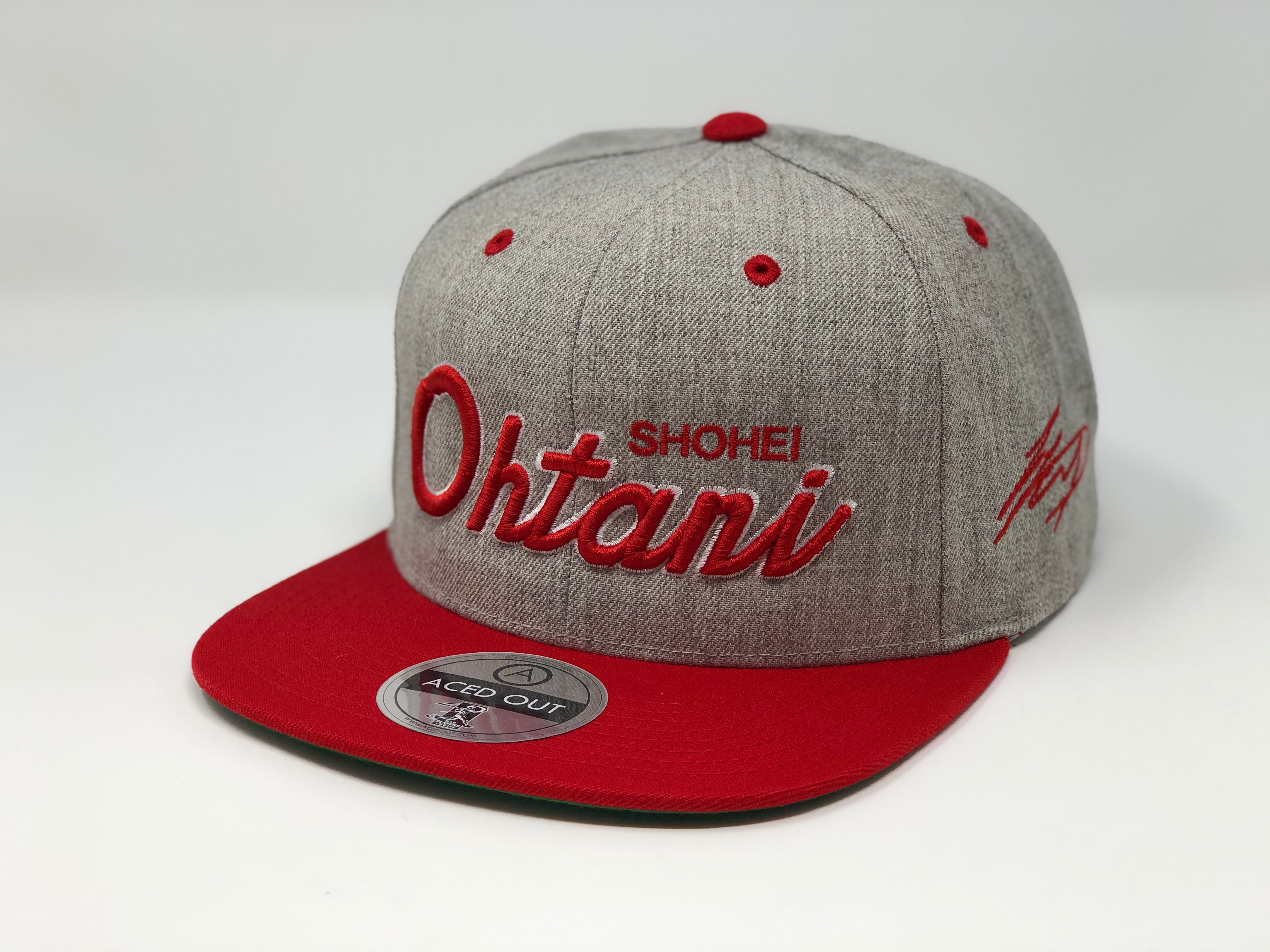  Aced Out Shohei Ohtani Kanji Hat - Snapback (Grey/Red