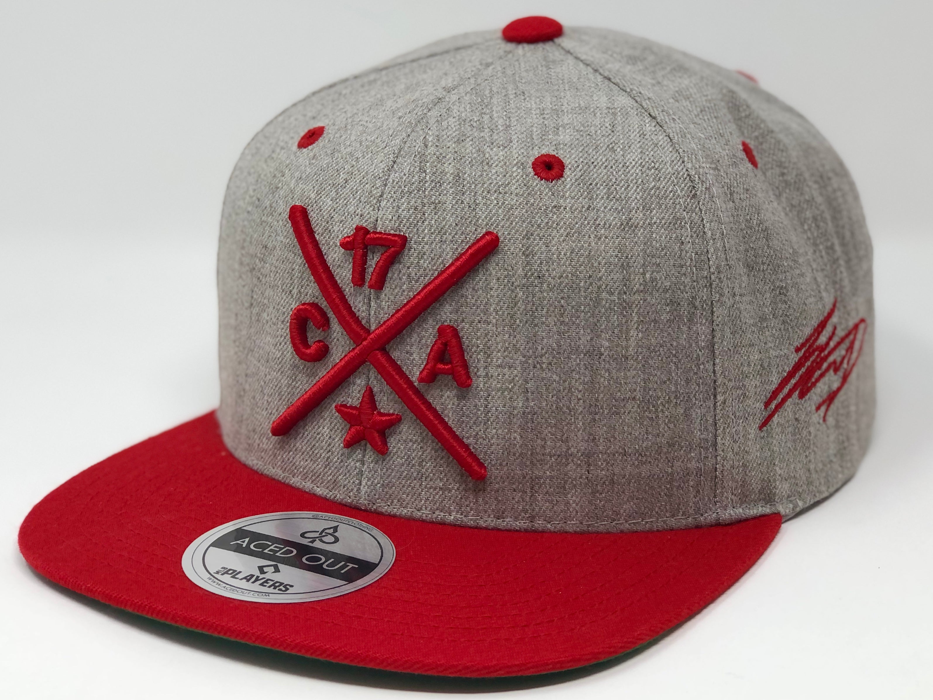 Bryce Harper Compass Hat - Grey/Red Snapback – Aced Out Apparel