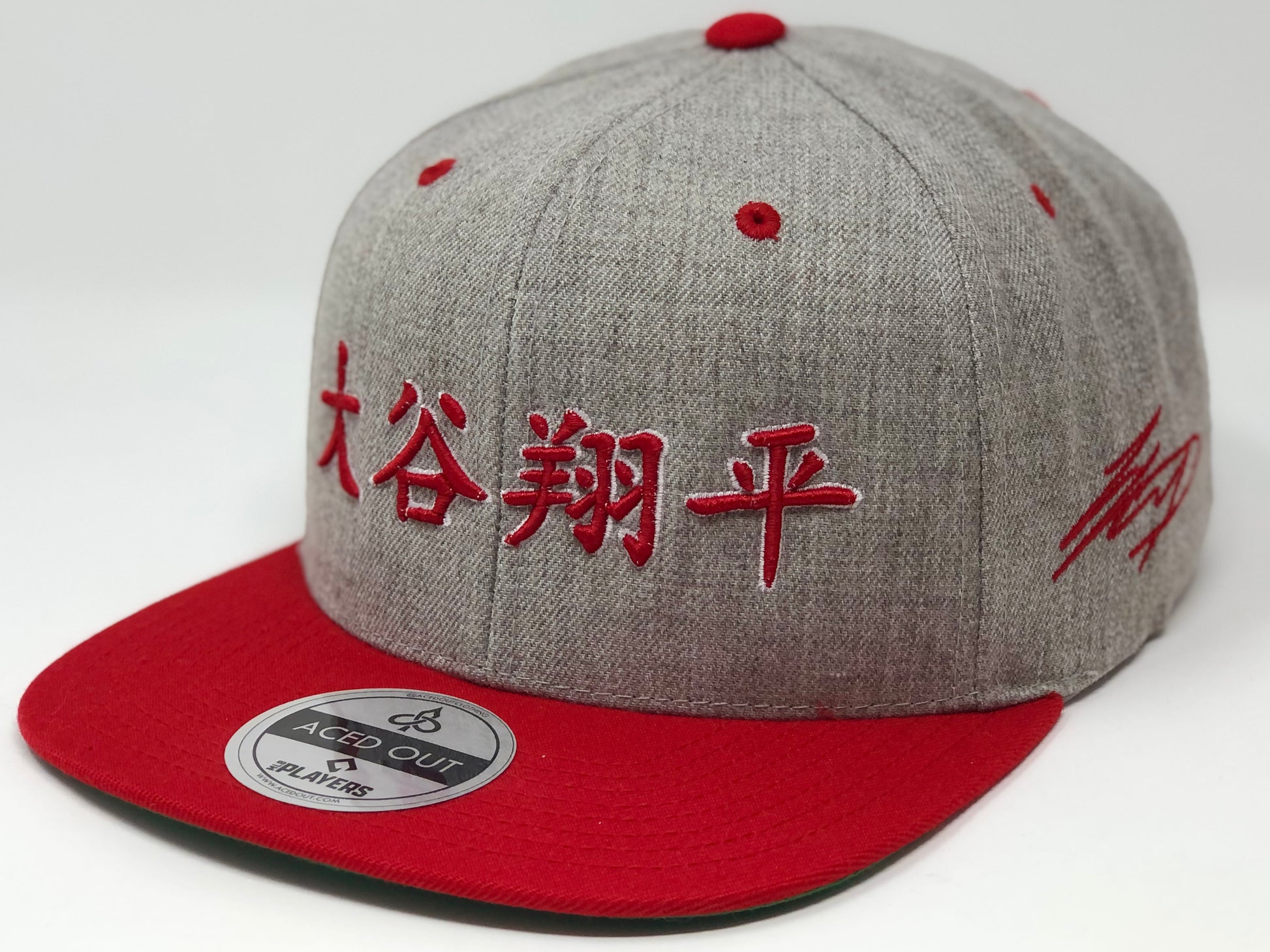  Aced Out Shohei Ohtani Kanji Hat - Snapback (Grey/Red) : Sports  & Outdoors